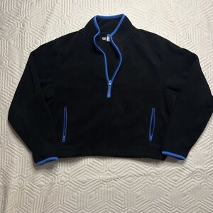 Women’s Black Sweater with Blue Accents